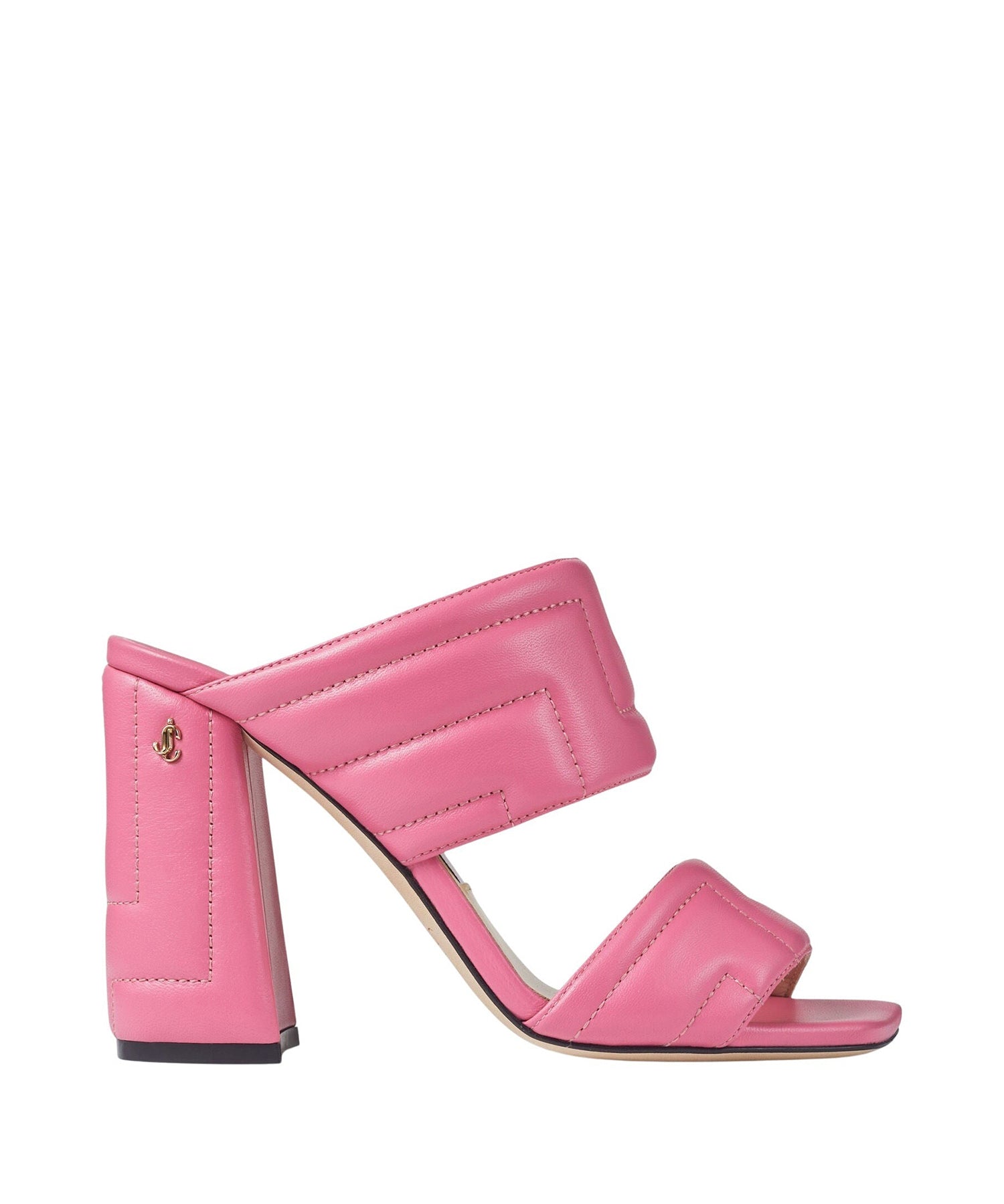 Mules Themis 100 en cuir - Candy Pink