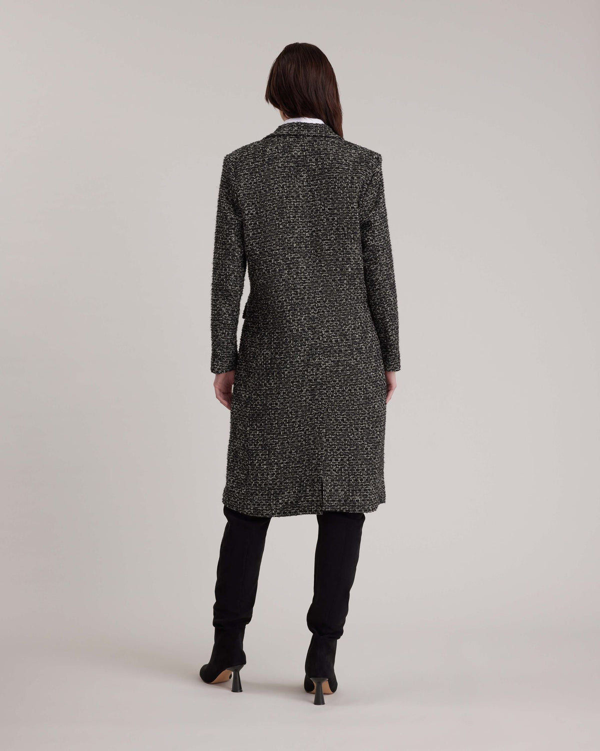 Manteau Theophile en twéed - Black & White