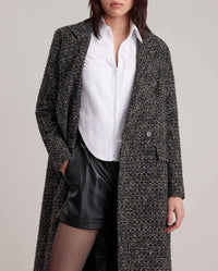 Manteau Theophile en twéed - Black & White