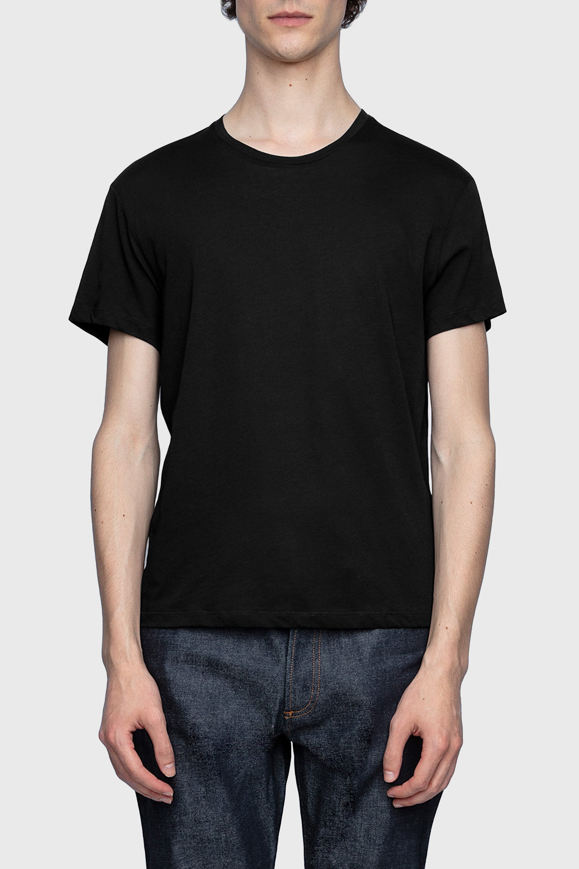 T-shirt unisexe Thierry manches courtes en coton - Noir