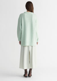 Pull Thunder oversize en laine - Aqua Glass