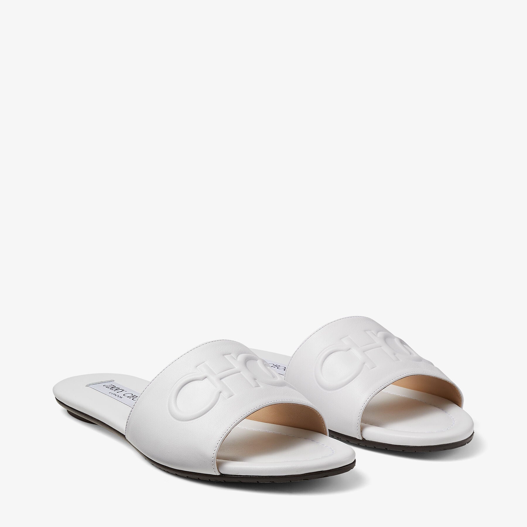 Sandales Tiaret en cuir embossé - White