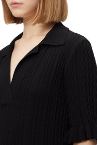 Robe polo en maille - Black