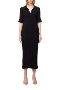 Robe polo en maille - Black