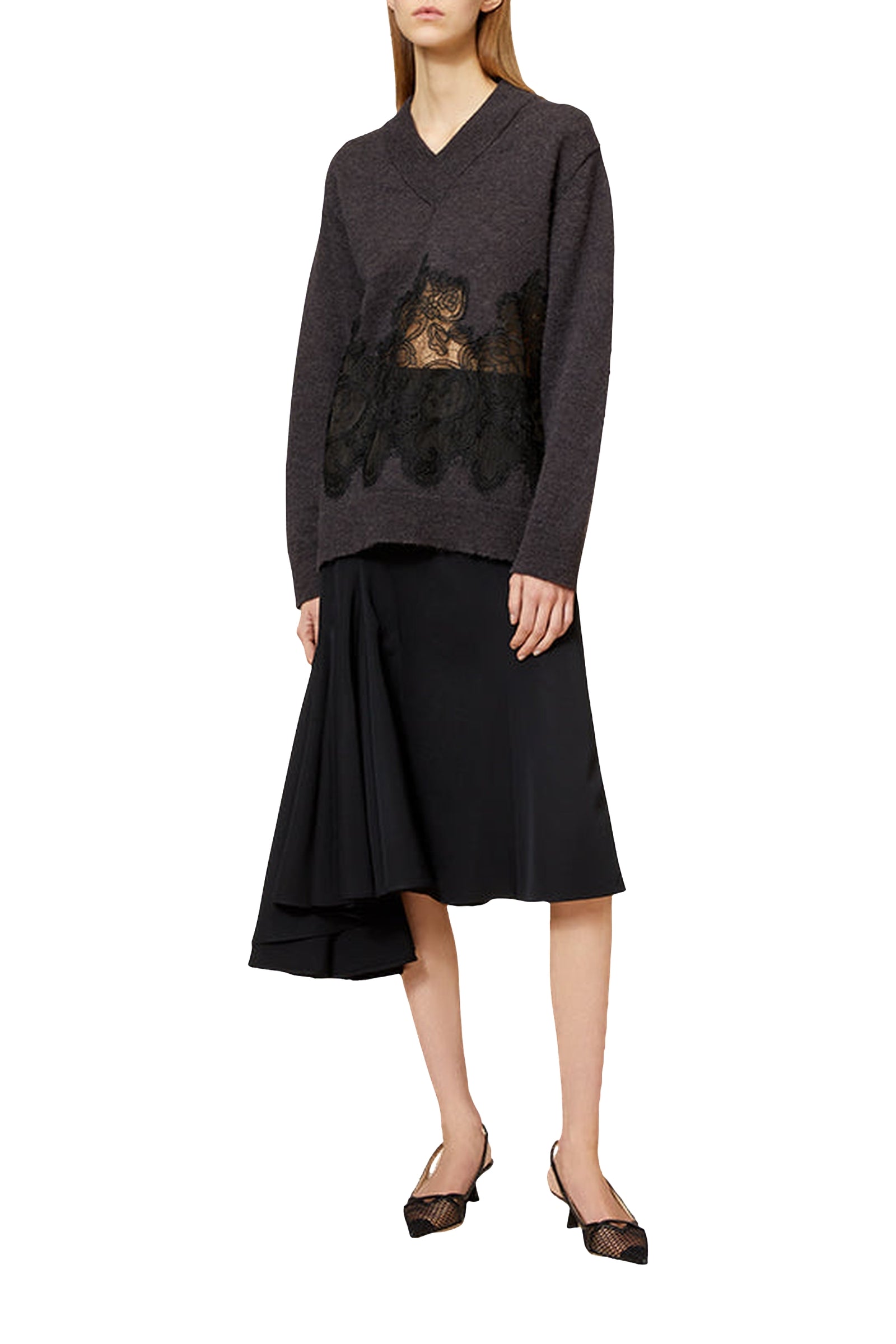 Pull en laine mélangée - Charcoal
