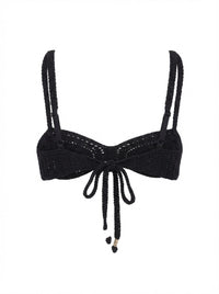 Crochet crop top - Nero