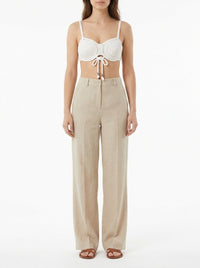 Crochet crop top - Avorio