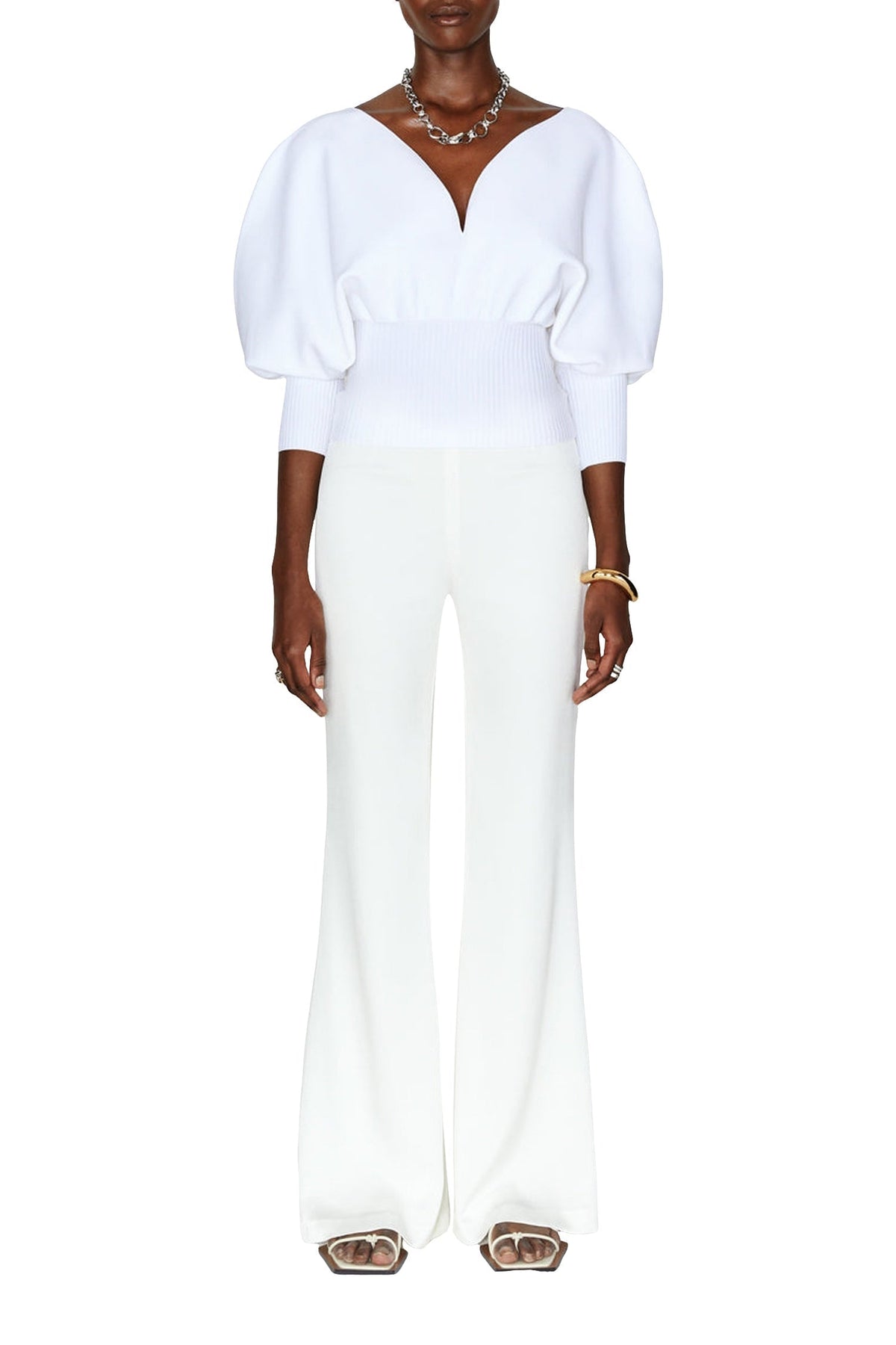 Sculpted Luna Top - White