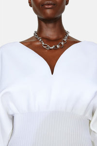 Sculpted Luna Top - White