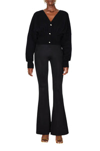 Luna Pearl Cardigan - Black