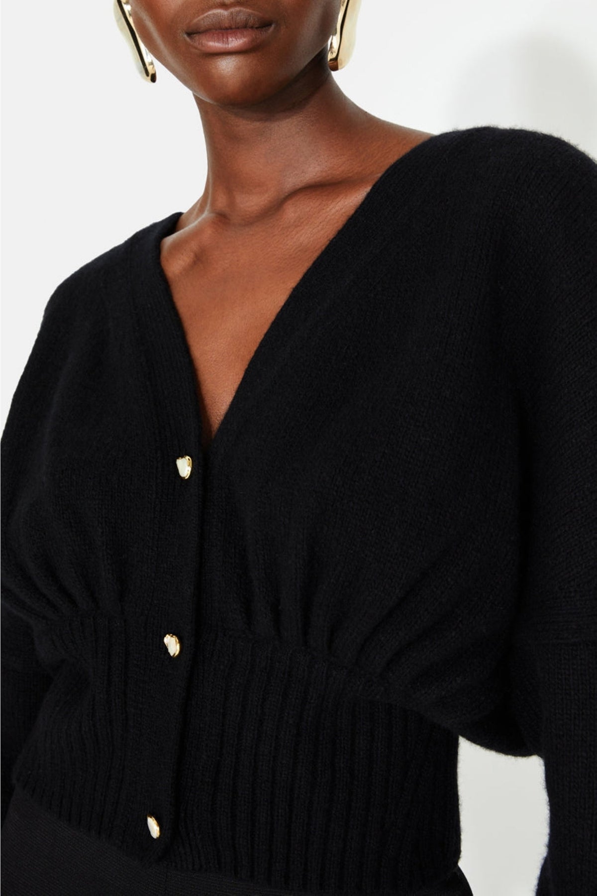 Luna Pearl Cardigan - Black