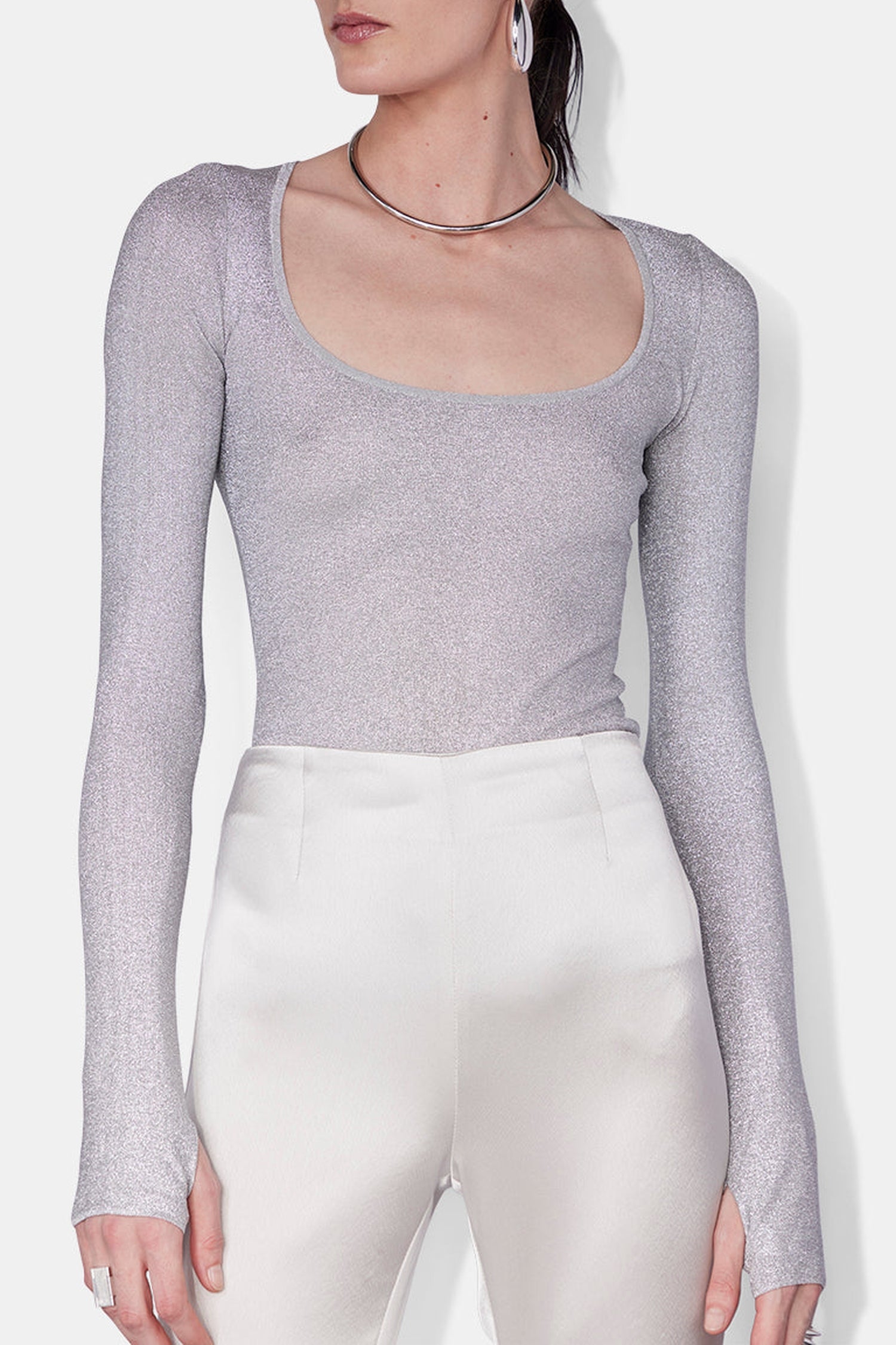 Top Corte à décolleté rond - Platinum