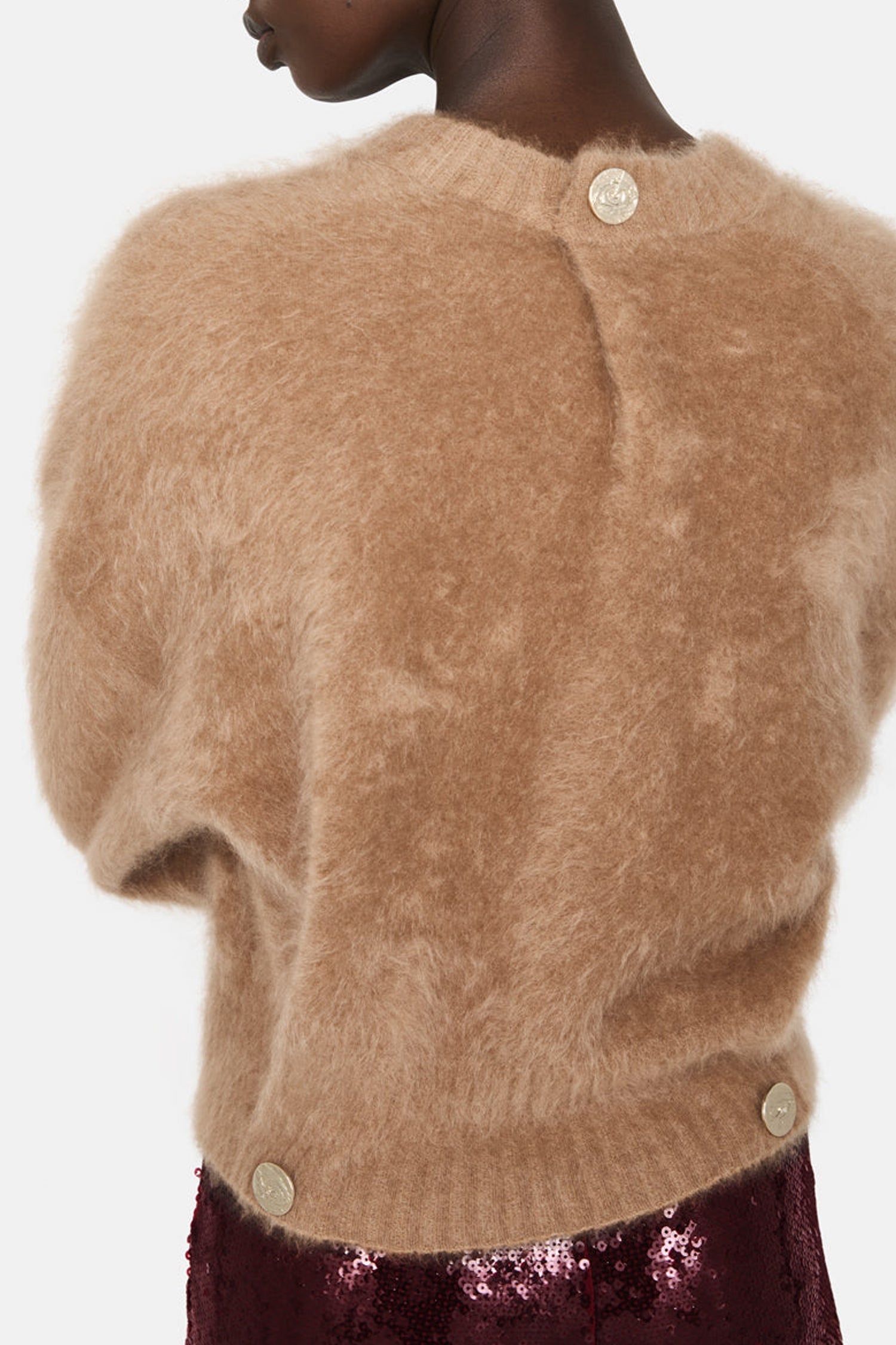 Pull Loom en cachemire - Camel