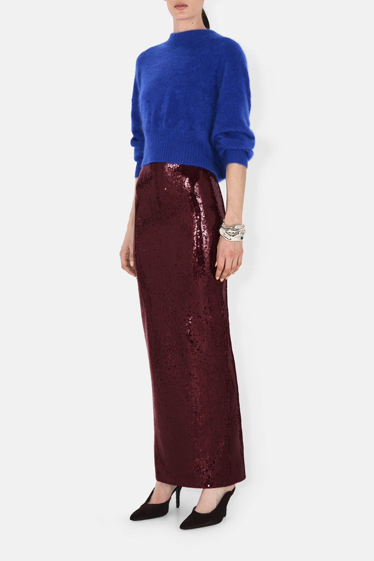 Pull Loom en cachemire - Cobalt Blue