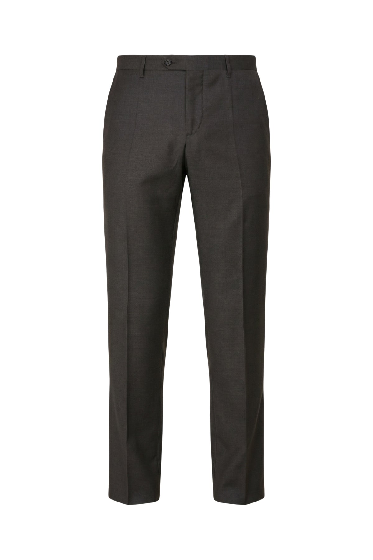 Pantalon sans pinces en laine - Charcoal