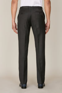 Pantalon sans pinces en laine - Charcoal