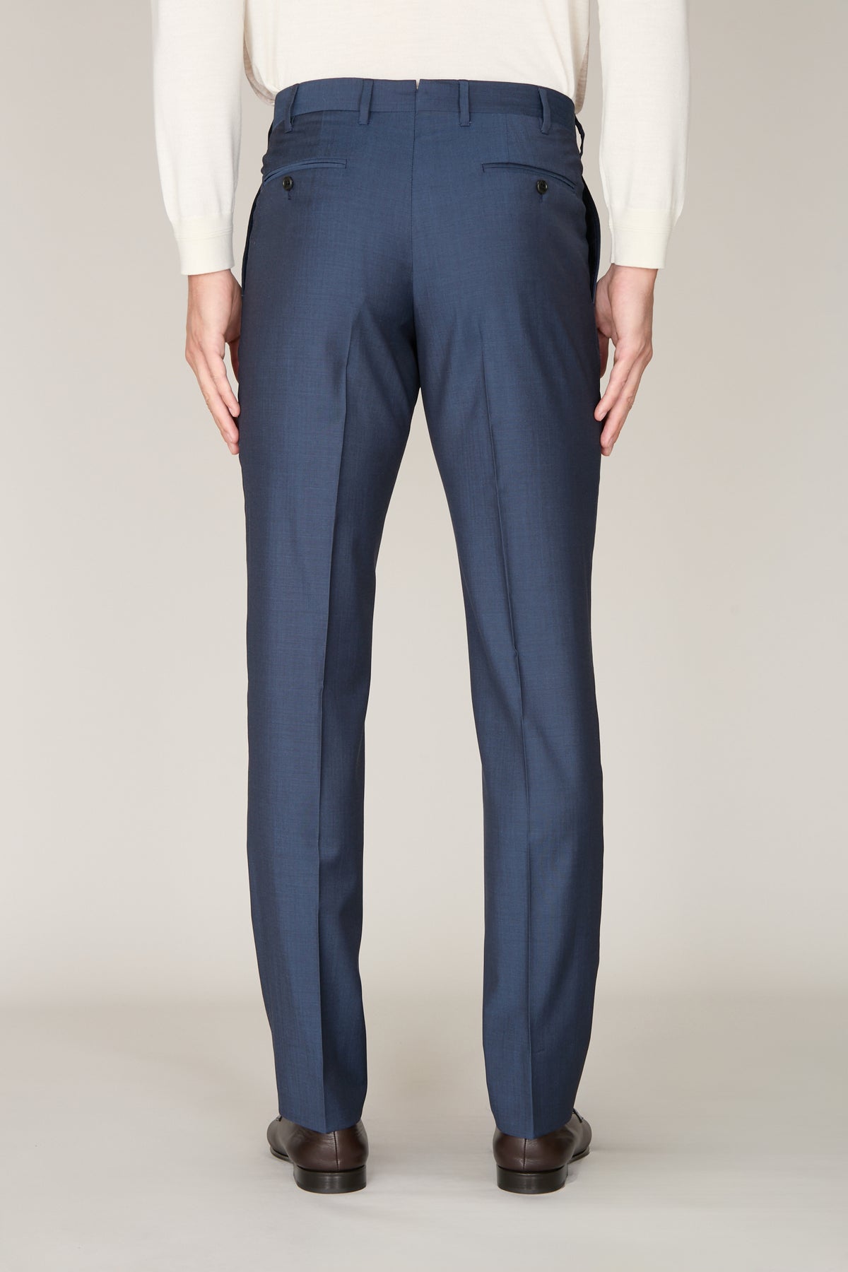 Pantalon sans pinces en laine - Ink