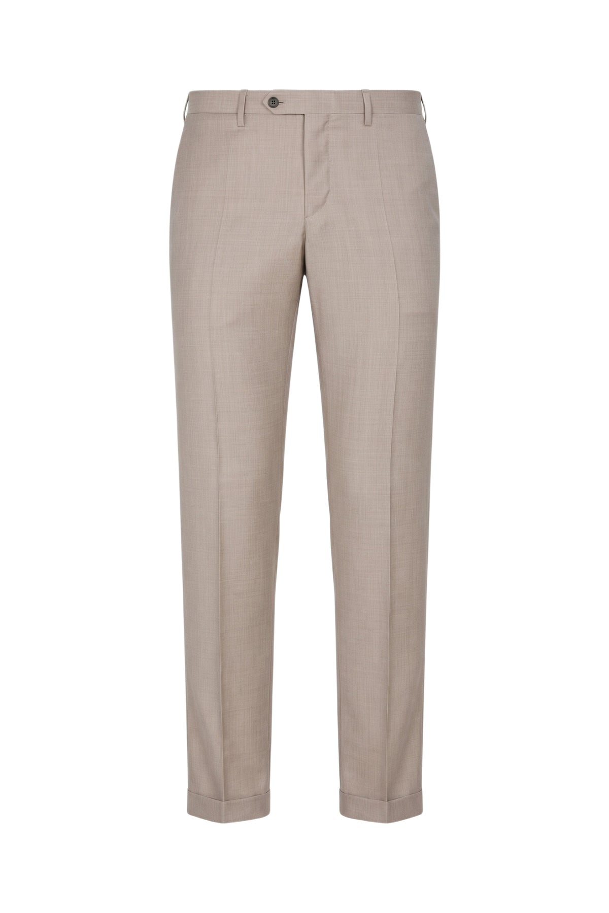 Pantalon sans pinces en laine - PALE CAMEL