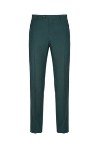 Pantalon à un pli en laine - Dark Green