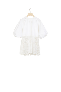 Top Communion guipure - Blanc