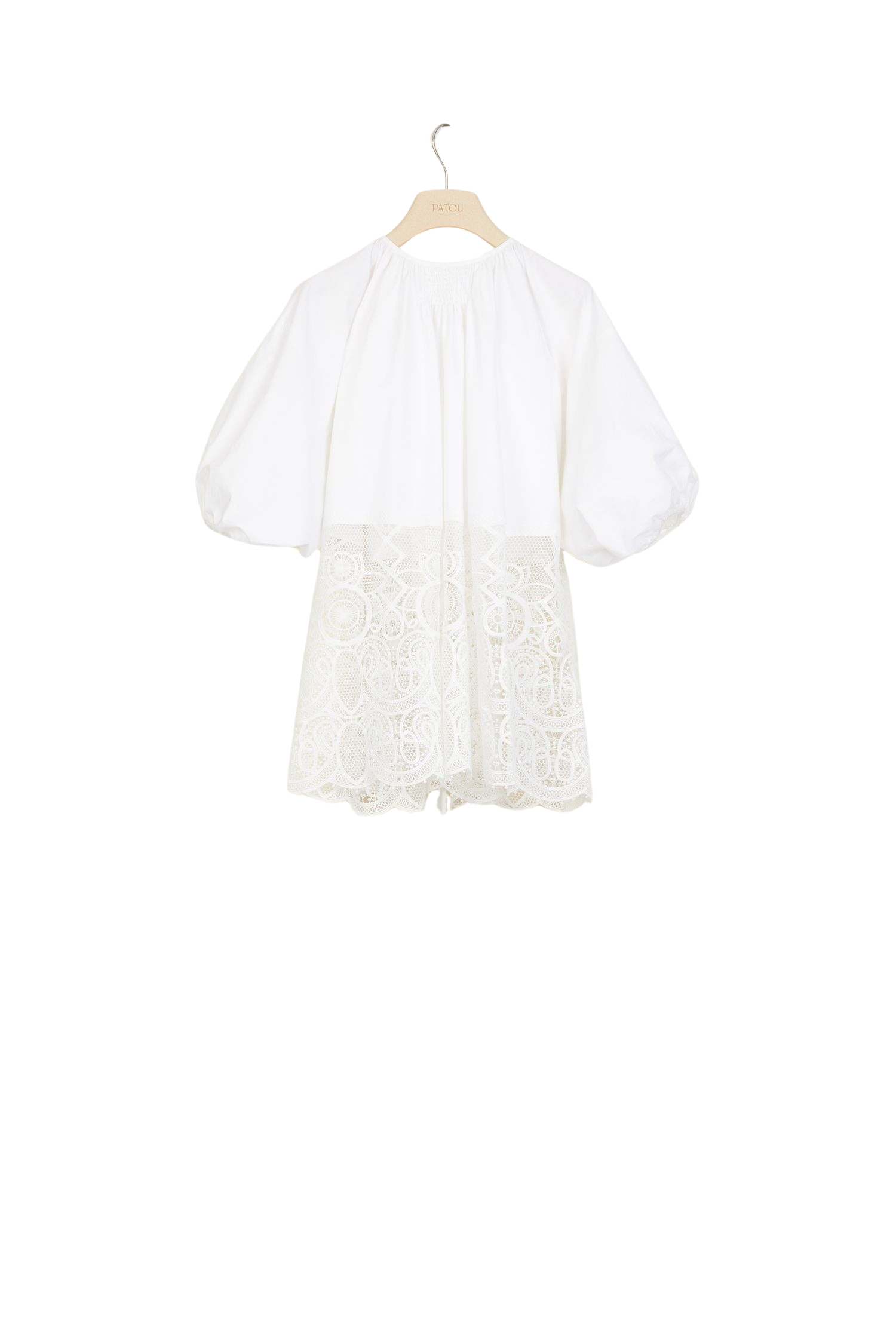 Top Communion guipure - Blanc