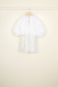 Top Communion guipure - Blanc