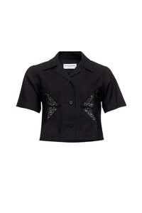 Chemise en coton Upcyclée - Black