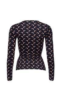 Top seconde peau en jersey All Over Moon Upcyclé - Inverse Tan