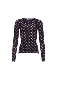 Top seconde peau en jersey All Over Moon Upcyclé - Inverse Tan