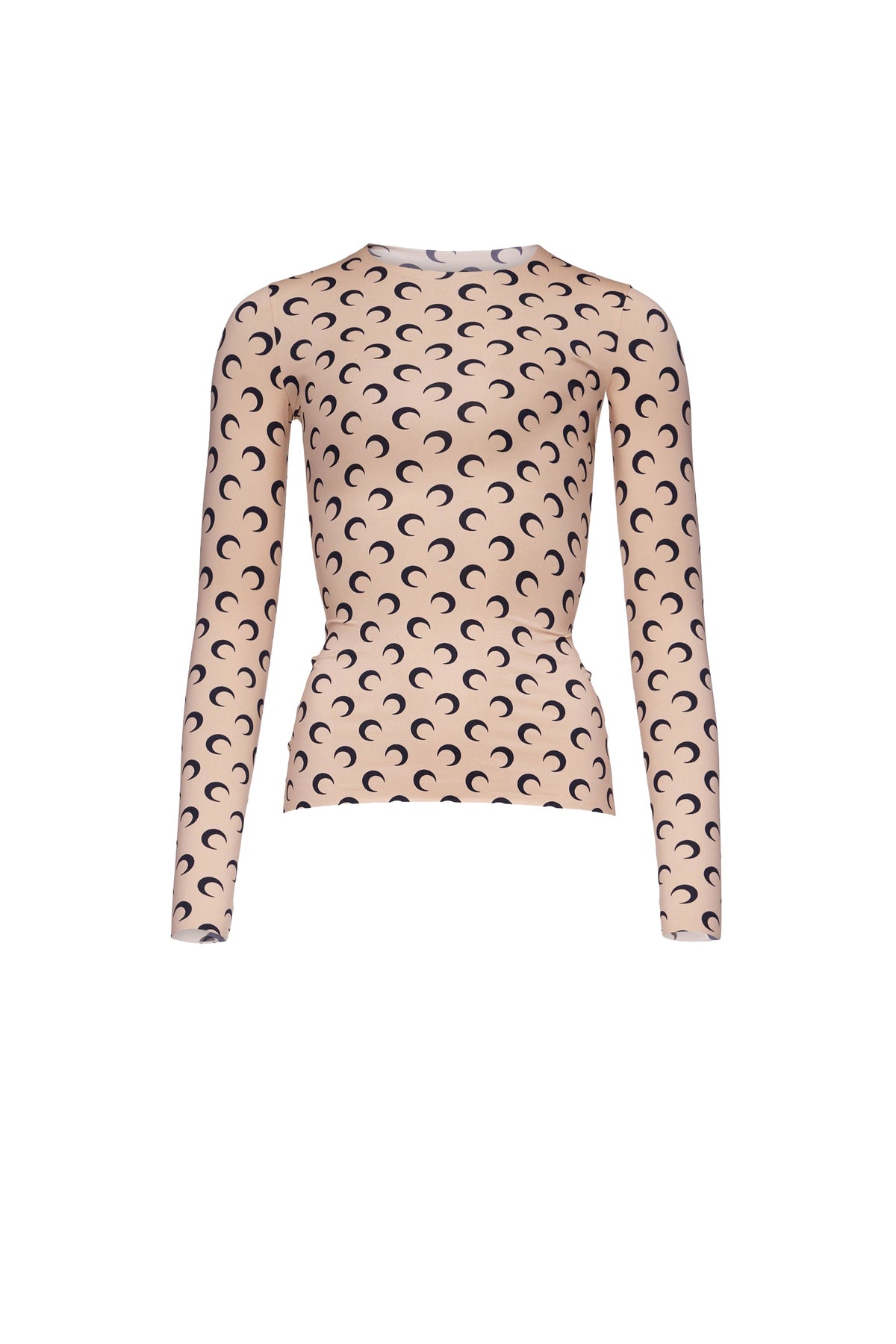 Top seconde peau en jersey All Over Moon Upcyclé - Tan