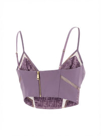 Strappy crop top - Candy Violet