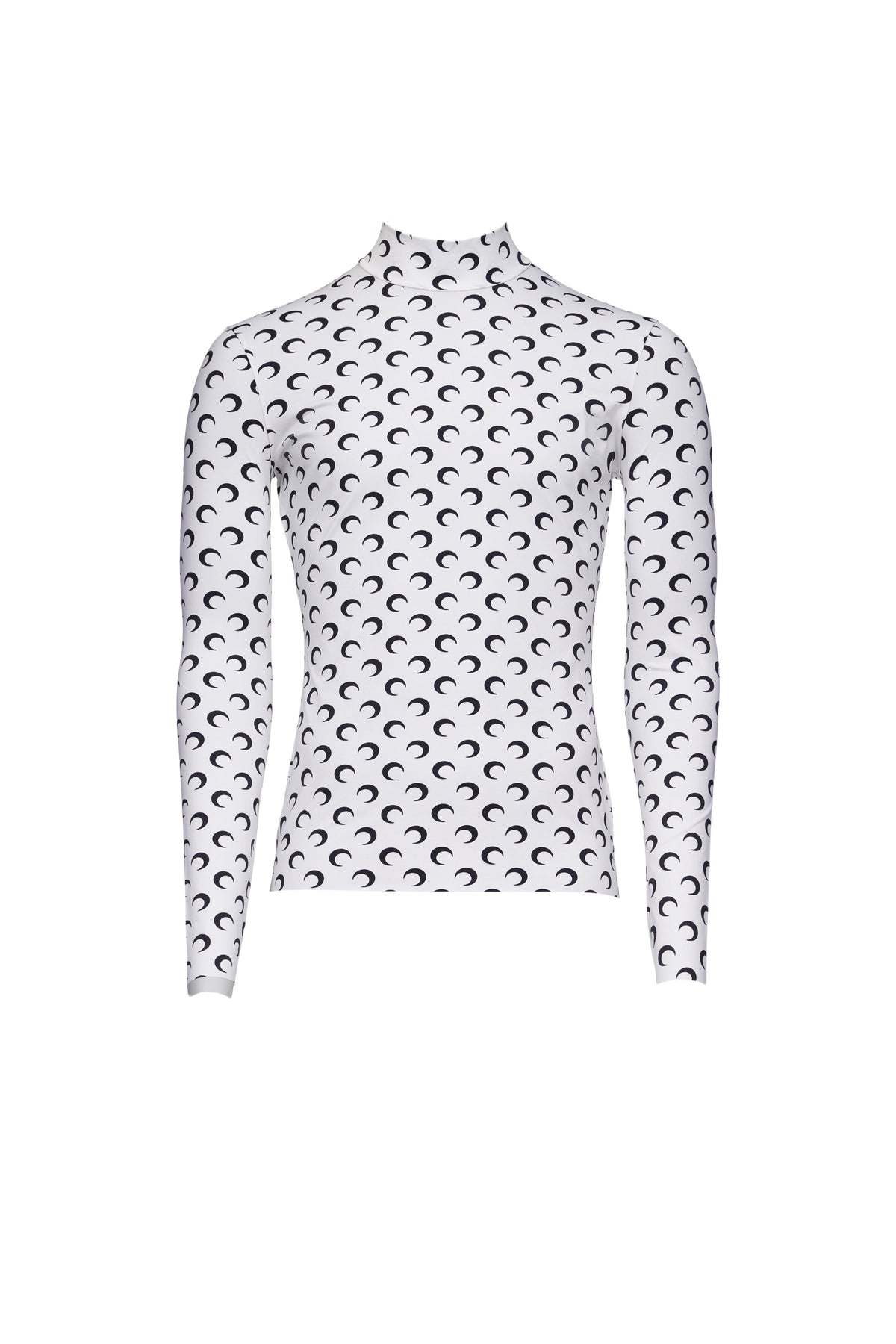 Top seconde peau en jersey All Over Moon Upcyclé - White