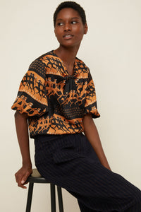 Printed blouse with balloon sleeves - Sport Education