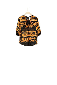 Printed blouse with balloon sleeves - Sport Education print