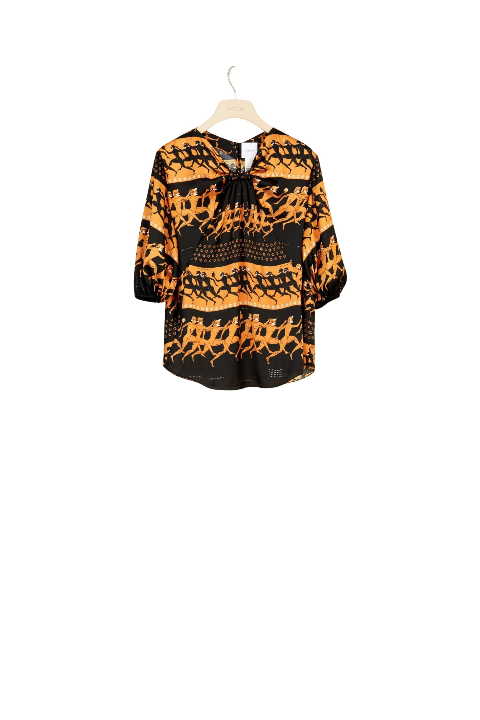 Printed blouse with balloon sleeves - Sport Education print