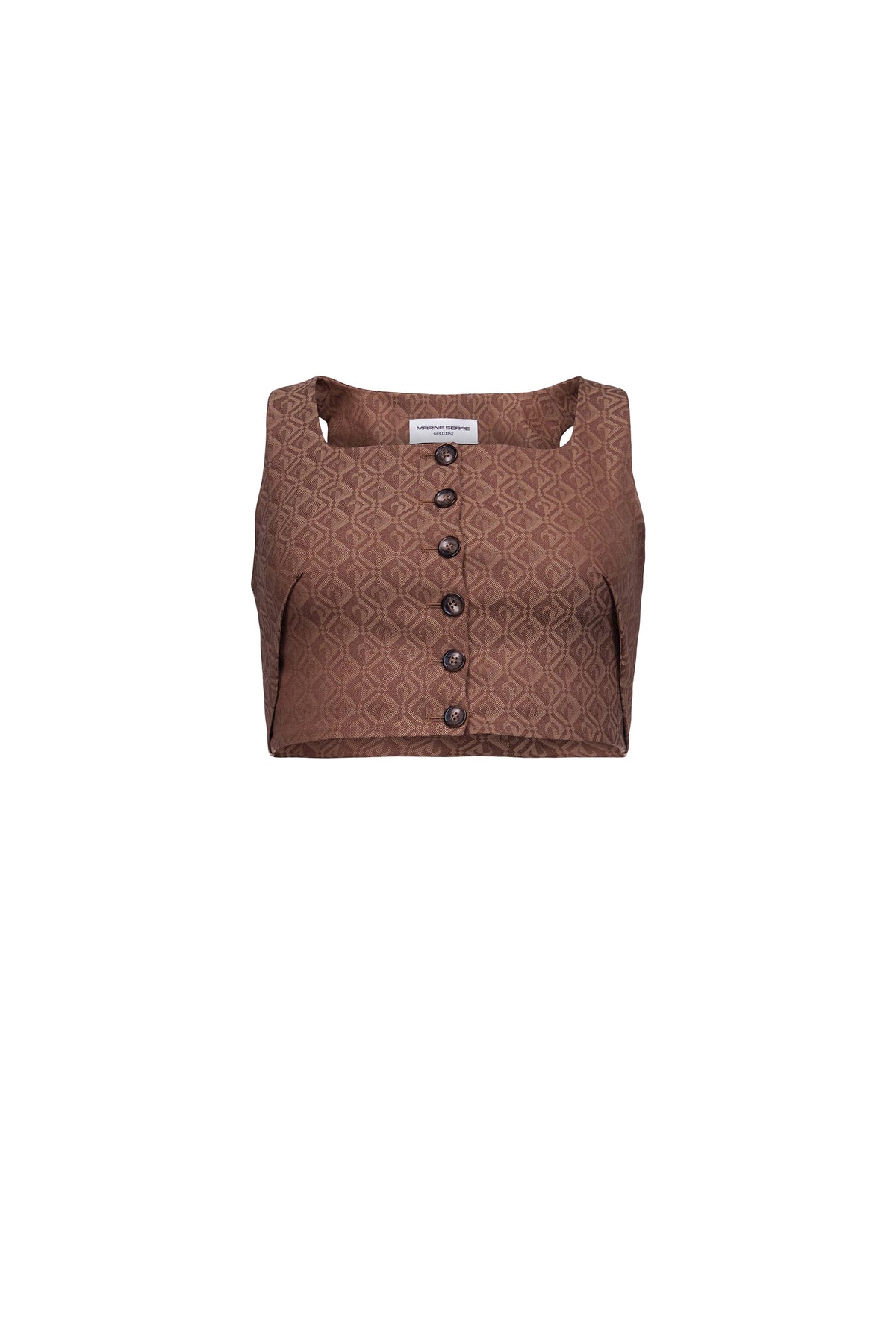 Bustier Diamant Moon en laine mélangée Upcyclé - Brown