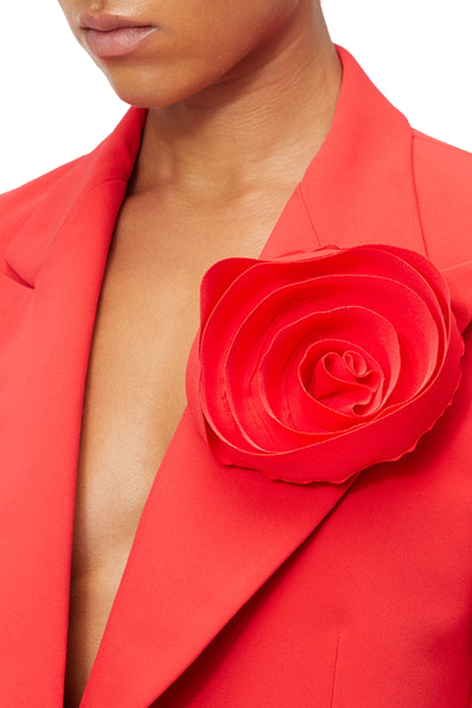 Blazer avec rose - Red