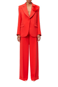 Blazer avec rose - Red