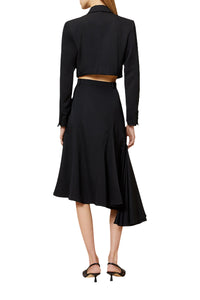 Blazer court en laine - Black