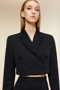Black / CROPPED BLAZER
