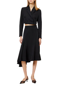 Blazer court en laine - Black