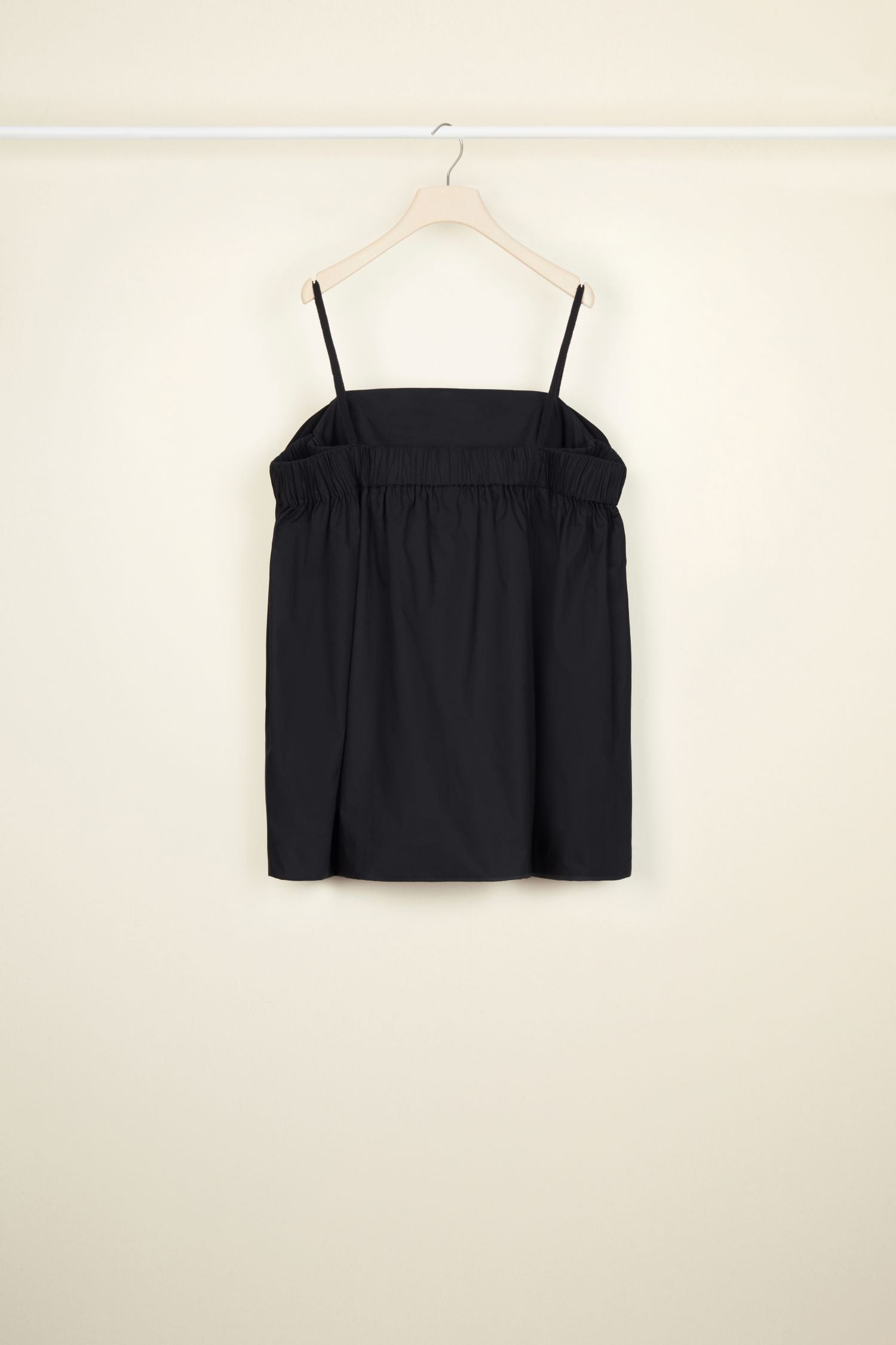 Bare-shoulder cape top in cotton - Black