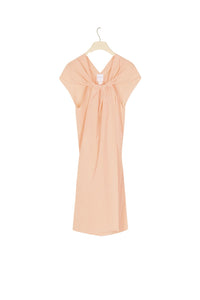 Top asymétrique en soie - Corail