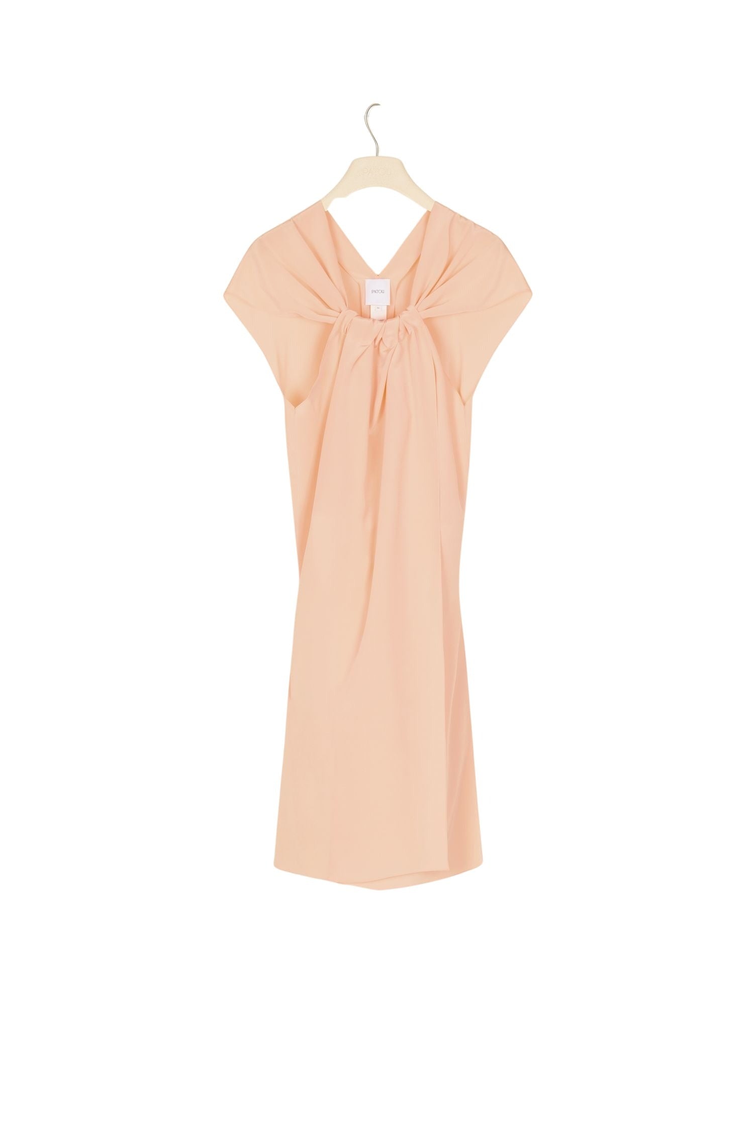 Top asymétrique en soie - Corail