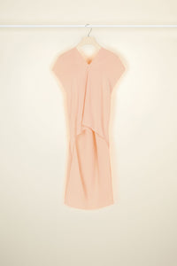 Asymmetrical silk blouse - Coral