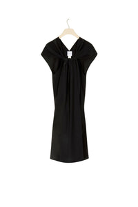Top asymétrique en soie - Noir