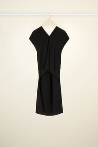 Asymmetrical silk blouse - Black