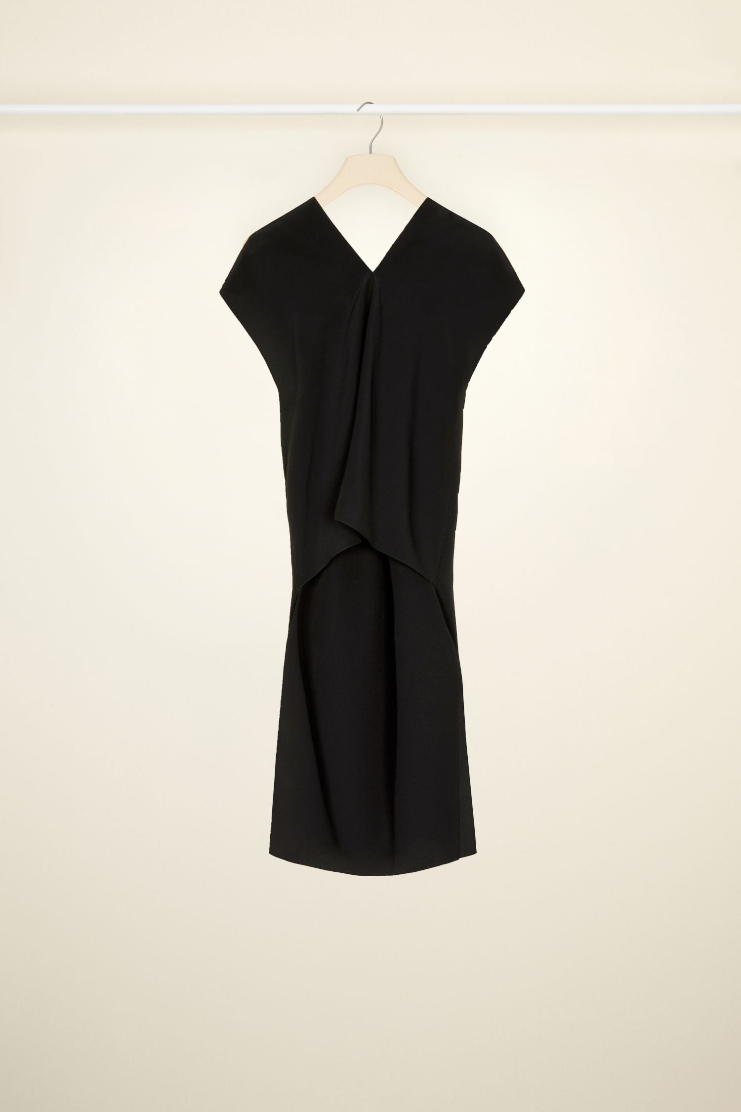 Asymmetrical silk blouse - Black