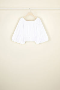 Top court volumineux  - Blanc