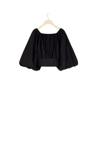 Top court volumineux  - Noir
